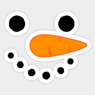 Snowman Face Sticker